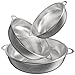 Messe mit günstig Kaufen-Yulado 3Er-Pack Küchensieb, Reis Sieb Edelstahl Mit Griff, Außendurchmesser 9.25/10.26/12.99 Zoll, Strainer Zum Abtropfen In Der Küche, Spülen Von Gemüse, Obst, Spülmaschinenfest Reissieb