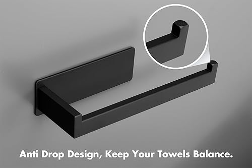 Miniatura 5 de Vanloory Toallero de mano, fuerte anillo de toalla de mano autoadhesivo, barra de toalla de mano gruesa de acero inoxidable SUS304, sin perforación,