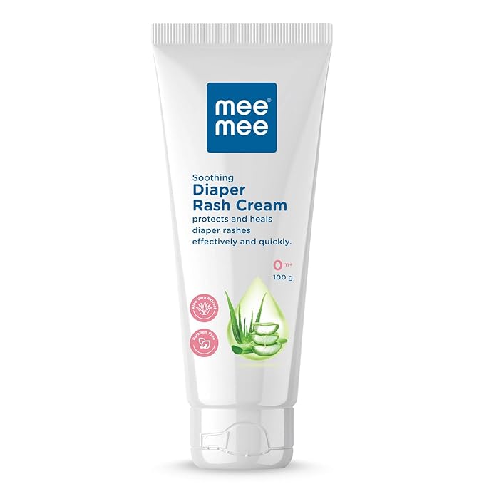 Mee Mee Diaper Rash Cream with Aloe Vera 100 g | Natural Cream For Newborns & Babies | Natural Solution for Treating and Preventing Diaper Rash | Soothing Relief (Single Pack)