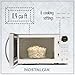 Nostalgia Modern Retro Countertop Microwave Oven - 900-Watt - 0.9 cu ft - 12 Pre-Programmed Cooking Settings - Digital Clock - Kitchen Appliances - White