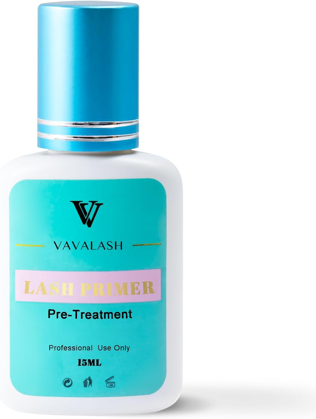 VAVALASH Lash Primer for Eyelash Extensions 15 ML Lash Extension Primer Increase Adhesive Bonding Power Easily Removes Proteins and Oils Clean Natural Lashes Professional Use Only(15ML)