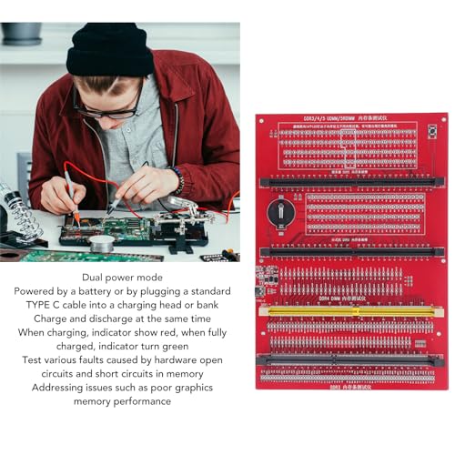 Tester di Memoria RAM DDR3 DDR4 DDR5 Analizzatore Diagnostico della Scheda Tester Desktop 4 in 1 per Computer Desktop e Server - RAM - Immagine 4