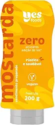 Mostarda Rustica Zero. Yes Foods. Zero sódio, zero açucares. Vegano