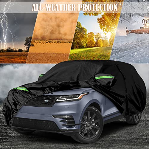 Image of Waterproof Car Cover Replace for 2017-2025 Range Rover Velar, 6 Layers All Weather Car Covers with Zipper Door & Windproof Bands for Snow Rain Dust Hail Protection (Velar)