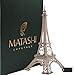 Matashi Gunmetal Grey Eiffel Tower Ornament with Genuine Crystals – Luxury Parisian Home Décor, Desk Figurine, Collectible Gift for Christmas, Valentine’s Day, Mother’s Day