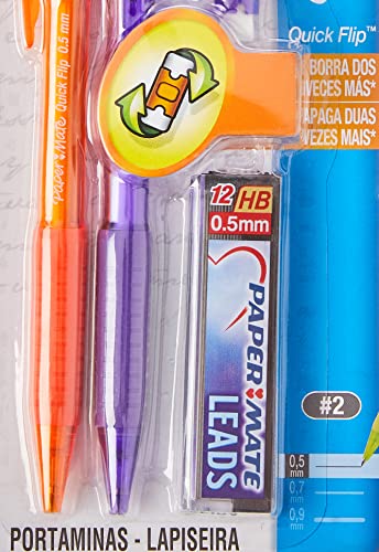 Lapiseira Paper Mate Quick Flip 0.5 - Blister c/2 Sortida