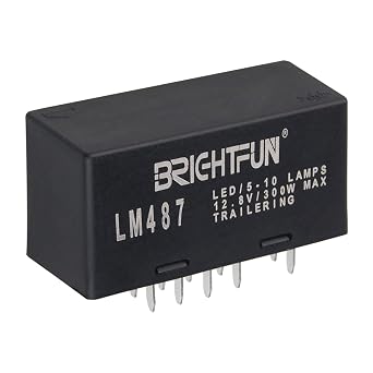 10-Pin Hazard Warning and Turn Signal LED Flasher Relay, LM487 10383321 for Chevy Tahoe GMC 2003-2006