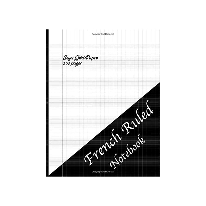 Buy French Ruled Notebook 200 Pages of Seyes grid system graph paper