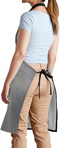 Miniatura 4 de Delantal colorido con 2 bolsillos, delantales de pintura para adultos, delantales de babero artístico, para cocinar, parrilla, hornear, barbacoa