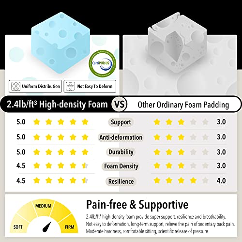 Tromlycs Chair Pad With Ties For Dining Room Chairs Cushion Non Slip U Shaped Kitchen Chair Seat Cushion 16 X 16.5 Inch White Beige #TOP5