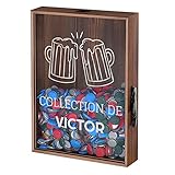 Boite decorative : Fabriquée en bois de qualité, cette boîte à bouchon de vin dispose d'une vitrine en plexi pour afficher vos bouchons de bouteille. Un cadeau copain parfait, élégant et fonctionnel.