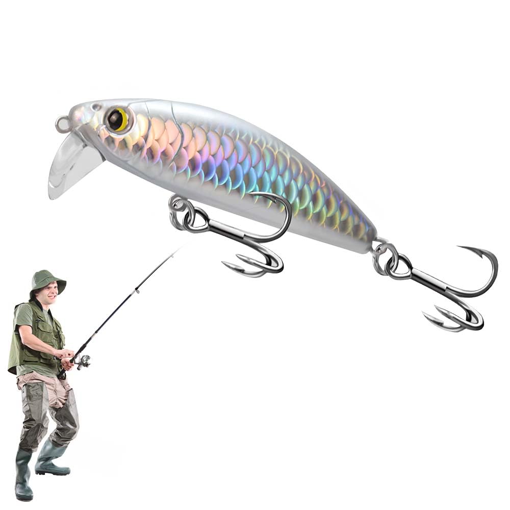 1 Pieza Señuelos De Pesca Que Se Hunden, Señuelos Pesca, 7.5G Plantillas De Cebos De Pescado Giratorios Duros De Metal Para Perca De Trucha Lucio De Lubina De Salmón