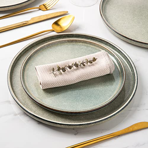 Amorarc Dinner Plates Set Of 6, 10.75 Inch Reactive Glaze Ceramic Plates Set, Microwave, Dishwasher Safe, Scratch Resistant, Modern Large Dinnerware Dishes Set Kitchen Stoneware Plates #TOP5