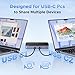 UGREEN USBC Switch 2 Computers Share 4 USB 3.2 Ports, 10Gbps Switcher Selector for PC Laptop Keyboard Mouse, Sharing Switch Adapter with 2 USB-C to C Data Cables and Remote