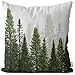 VOID Poszewka na poduszkę z poliestru w lesie, wodoodporna, do użytku na zewnątrz, wymiary poduszki: 60 x 60 cm