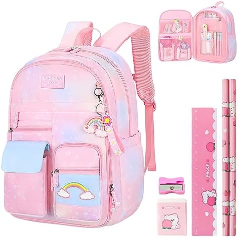 Cymwer Kawaii Zaino for ragazze studentesse, borsa da scuola giapponese Lolita Girl Bag, zaini estetici con spilla Kawaii, borsa in tela giapponese Harajukue for ragazze adolescenti, Verde