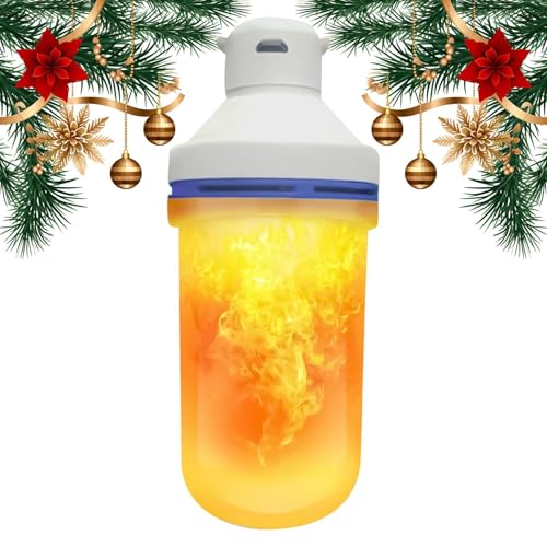 Bombilla De Llama - PC, 2,32x2,32x6,14 Pulgadas, Bombilla De Efecto De Llama E27, Recargable Por USB De 3 Modos | Diseño Brillante Vintage Para , Patio, Dormitorio, Tienda, Decoración De