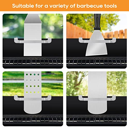 Soporte para espátulas para plancha 2 piezas acero inox miniatura 4