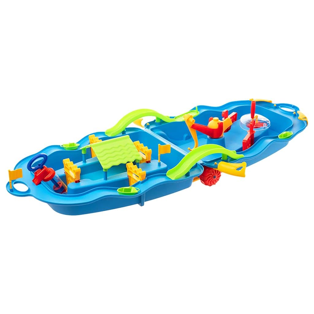 vidaXL Wasserspiel Koffer, Wasserbahn als Transportkoffer, Wasserspieltisch für Kinder ab 12 Monaten, Kinder Spielzeugkoffer Wasserspielzeug, Polypropylen