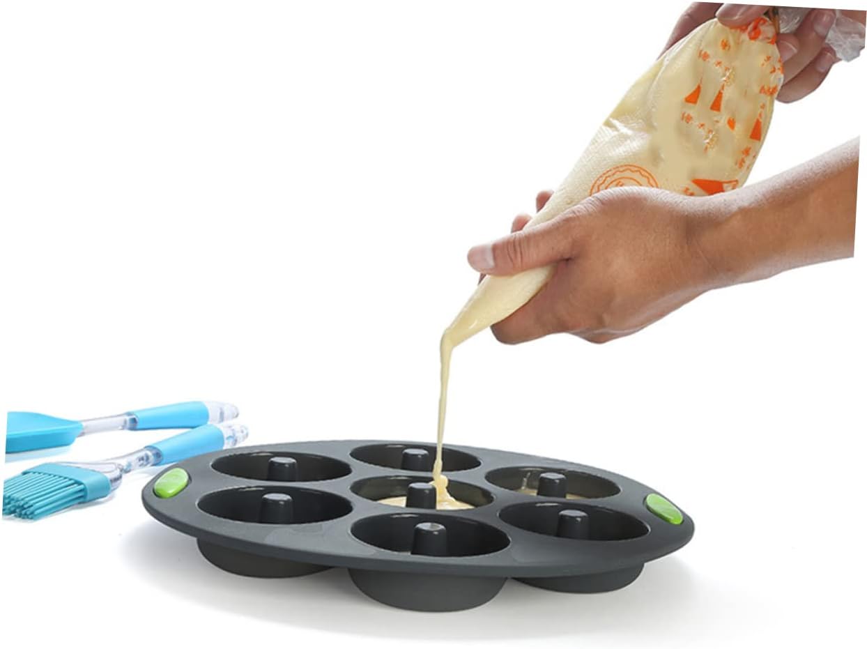 STOBAZA 5Pcs Silicone Cake Baking Mold Practical Non Deformable DIY Cake Molds for Home Kitchen Cafe and Dessert Shops Easy Demoulding Grey Baking Utensils