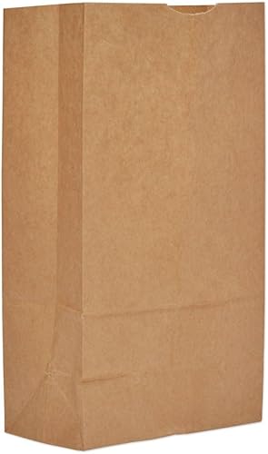 General Bolsas de papel para comestibles, 12, 7.06 x 4.5 x 13.75 pulgadas, kraft, 500 bolsas
