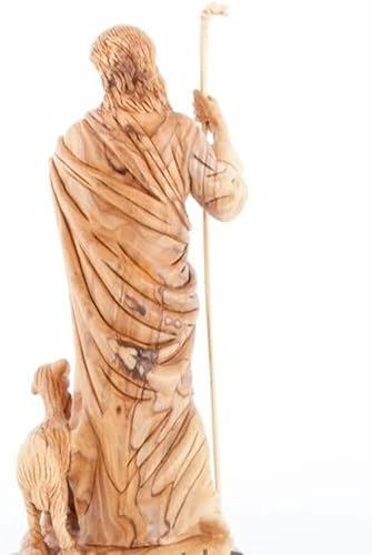 Miniatura 4 de Bethlehem Handicrafts Tallada a mano la estatua del buen pastor