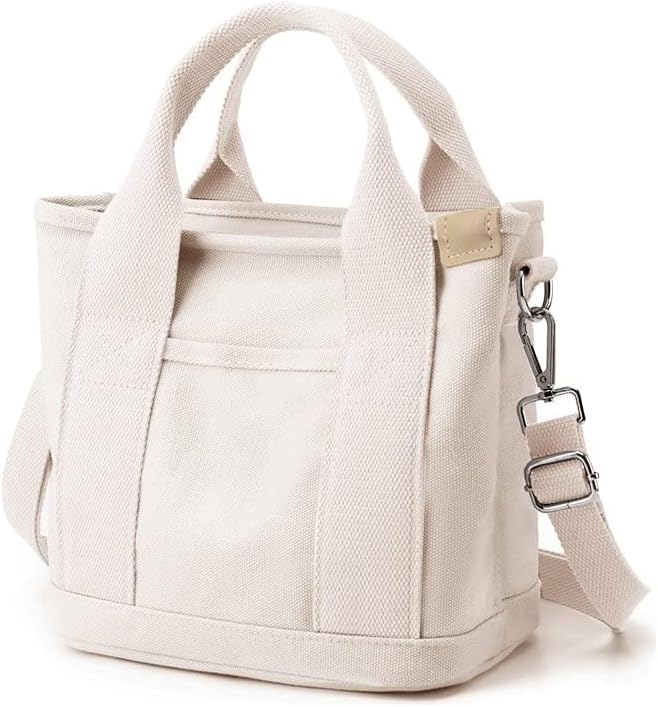 Small Tote Bag with Zipper Tote Bag for Women Canvas Crossbody Bag Shoulder Bag Satchel Hobo Bag Messenger Bag 2023 - Image 5