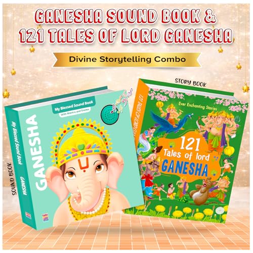 Image of Ganesha Sound and 121 Story Book Combo for Kids ; India's First Mythology Mantras Sound Book to Teach Indian Culture, Values Devotional