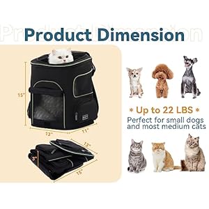 PETSFIT-Dog-Backpack-Carrier-with-Upgraded-Waist-Protection-Design-Cat-Backpacks-for-Carrying-CatsDogsPuppies-Up-to-22-Pounds-Designed-for-Hiking-Camping-TravelingBlack - Cucciolini Doodles   PETSFIT-Dog-Backpack-Carrier-with-Upgraded-Waist-Protection-Design-Cat-Backpacks-for-Carrying-CatsDogsPuppies-Up-to-22-Pounds-Designed-for-Hiking-Camping-TravelingBlack