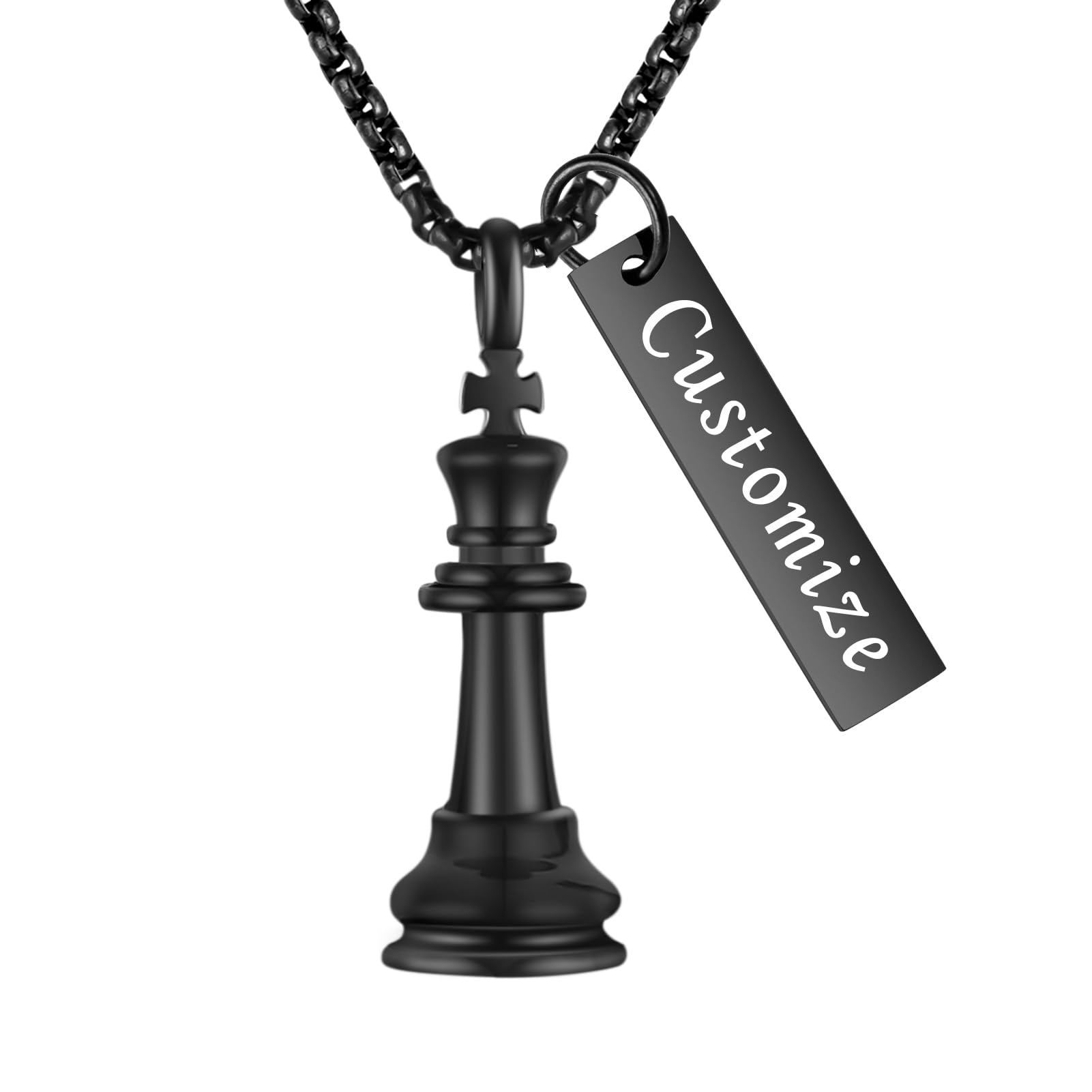 abooxiu Urn Necklaces for Ashes Chess Cremation Necklace Keepsakes Necklace Jewelry for Ashes of Loved Ones Cremation Jewelry Pendant for Men Women