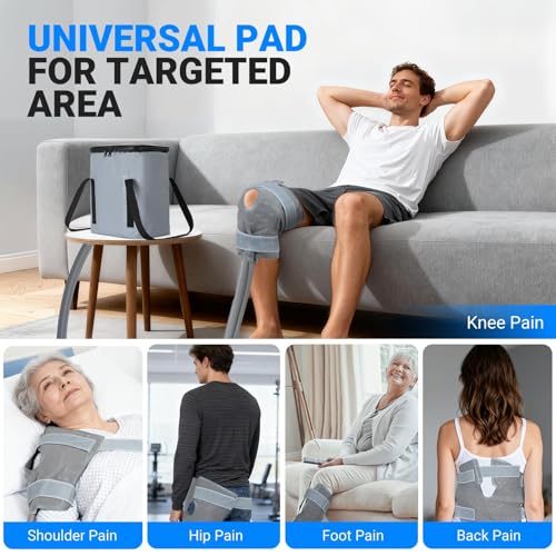 Cold Therapy Machine, Portable Ice Machine for Knee After Surgery, Programmable Knee Replacement Recovery System, Ice Therapy Machine with Quiet Pump, Reduce Swelling, Gray - Image 6