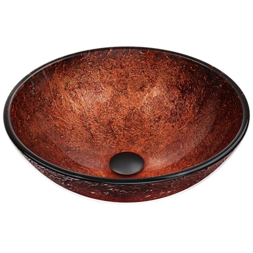 Vigo Vessel Sink Copper - 17” Artistic Round Bowl Sink