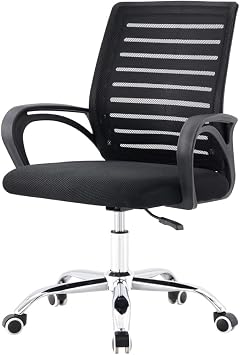 Cadeira de Escritório Home Office Ergonômica Stoel Basis Confortável Giratória com Ajuste de Altura em Tecido Mesh