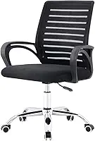 Cadeira de Escritório Home Office Ergonômica Stoel Basis Confortável Giratória com Ajuste de Altura em Tecido Mesh