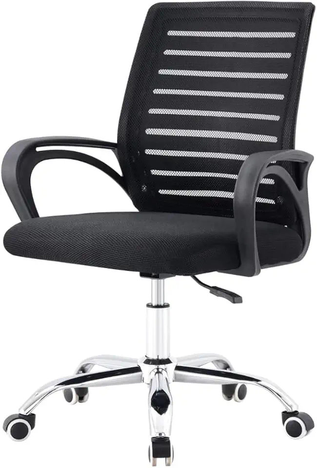 Cadeira de Escritório Home Office Ergonômica Stoel Basis Confortável Giratória com Ajuste de Altura em Tecido Mesh