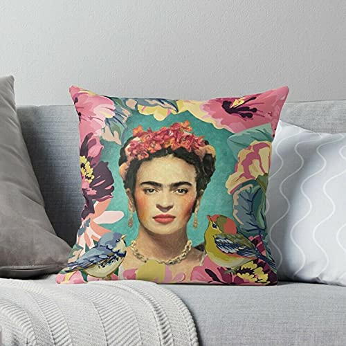 2 fundas de almohada. México artista autorretrato funda de almohada, sofá dormitorio decoración del hogar funda de almohada, 45 × 45 cm, 18 × 18 pulgadas Cover