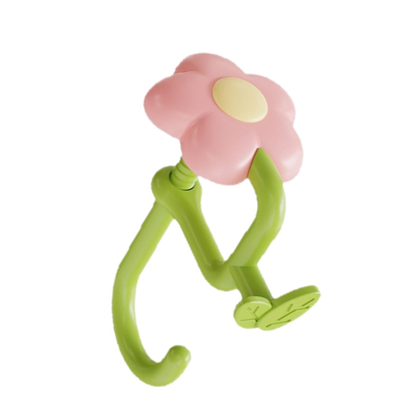 Poystng Space Saving Portable Bag Hanger with Strong Adhesion Floral Pattern Ideal for Tidy Workspaces or Study Area Small Item Organizers