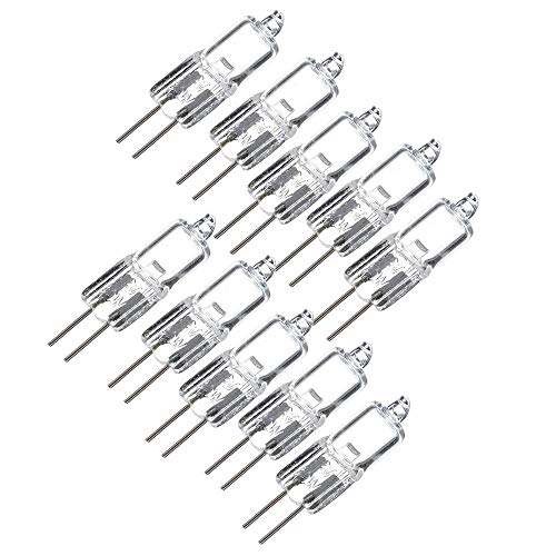 Aeromdale Bombillas halógenas G4 20W 12V, Blanco cálido 10pcs Ilumina tu Vida