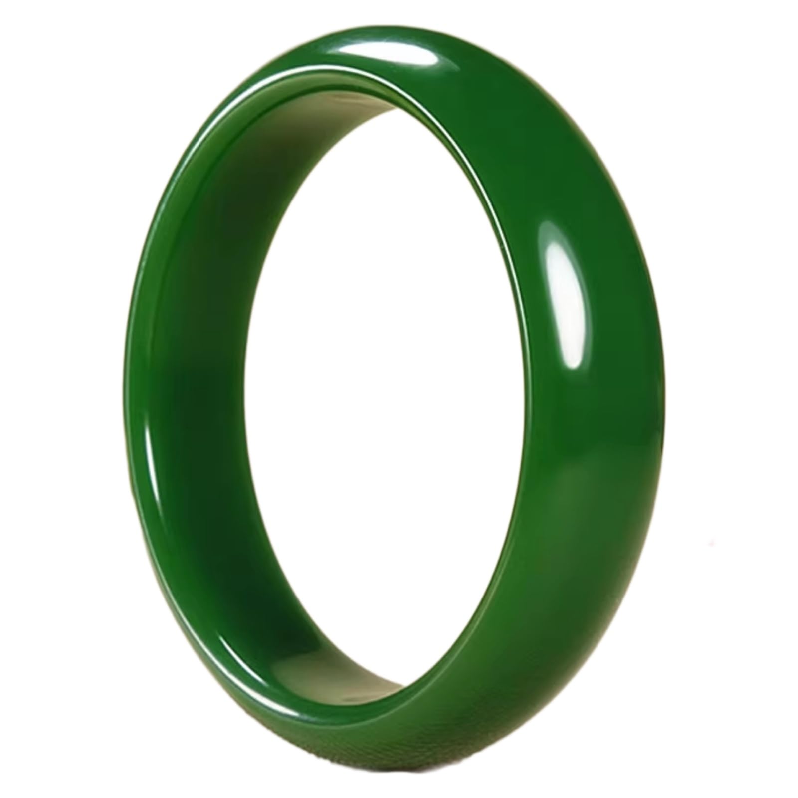 Bracelet jonc en jade vert naturel certifié pour femme en pierre véritable