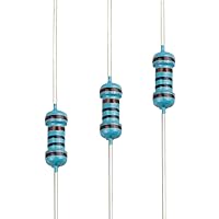 Vista 91 de 100pcs 1 ohm Resistor 1/4w (0.25 W) Resistencia fija de película metálica de tolerancia ±1%, múltiples valores de resistencia opcional