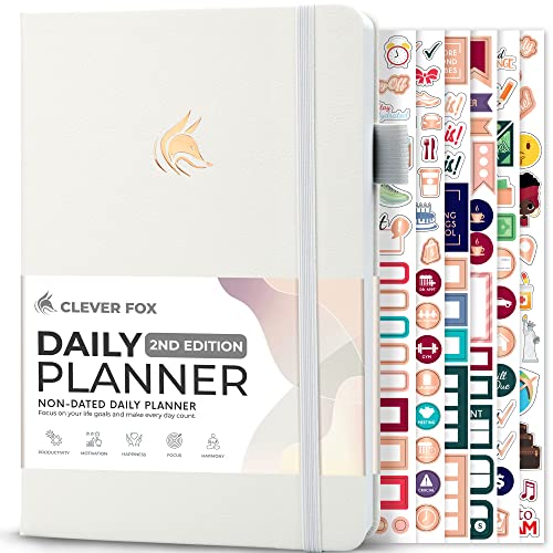 Clever Fox Daily Planner 2nd Edition â€“ Undated Time B