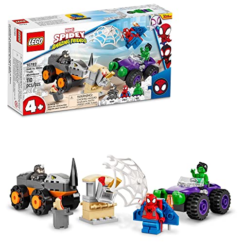 LEGO Marvel Hulk vs. Rhino Monster Truck Showdown, Toy for Kids, Boys & Girls...