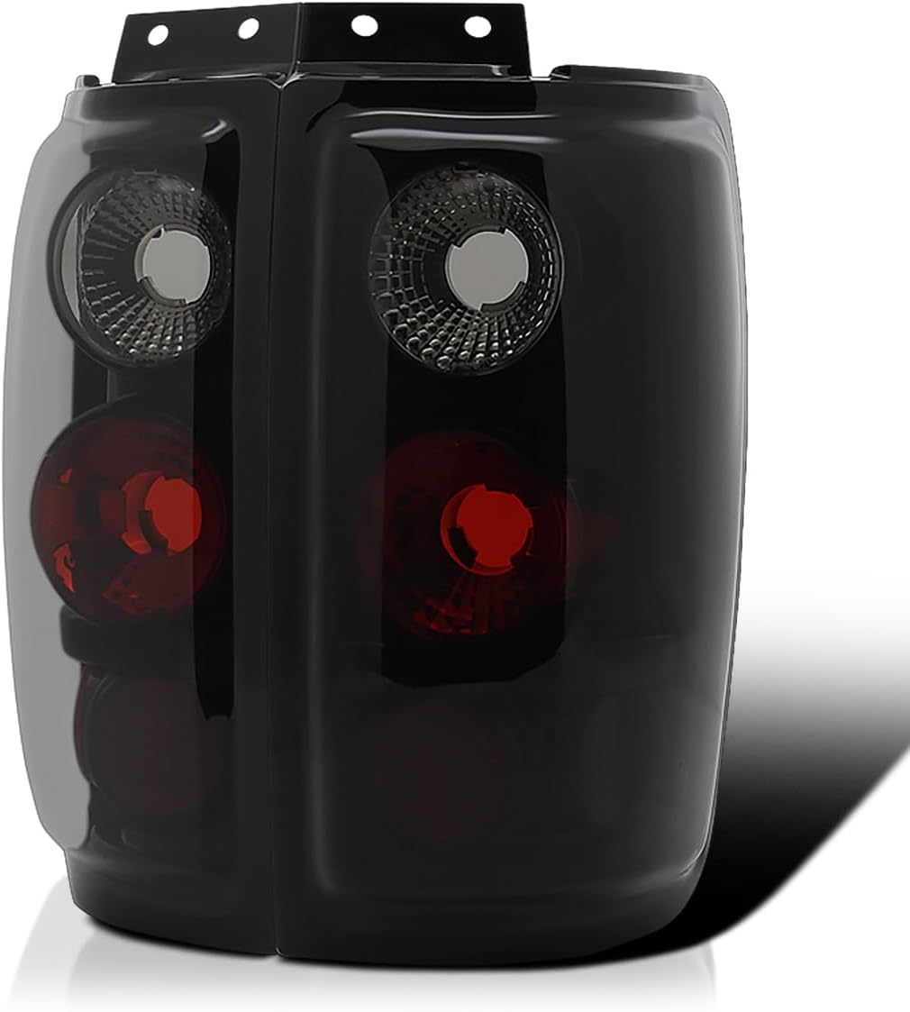 SPEC-D TUNING Smoke Lens Tail Lights Compatible with 1997-2002 Ford Expedition, Left + Right Pair Assembly