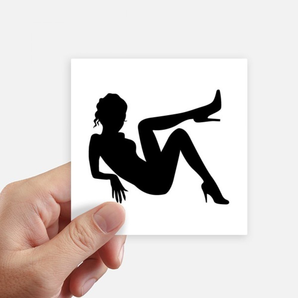 Autocollant carré silhouette jambe 10cm lot de 8 stickers originaux multisurfaces
