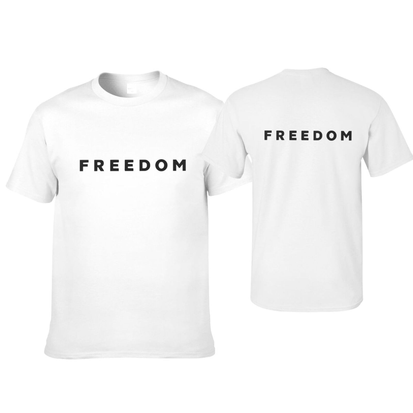Gqwjksz Unisex White Freedom Charlie Kirk T Shirts