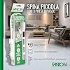 FANTON 47402 Multipresa SLIM 1,5 metri 3 prese bipasso, interruttore di sovraccarico con spina piccola CLOCK utile per posti stretti, dietro a mobili e comodini