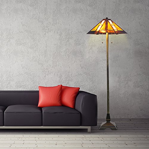 Serena D'Italia MIS102FLR Tiffany Style Mission Aztec Floor Lamp thumb #1