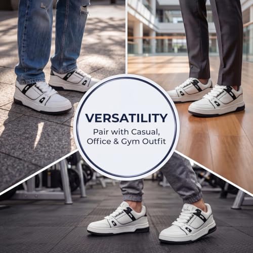 Image of YOHO Men's Sneakers Flo | Stylish & Comfortable | Low Top, Lace Up Casual Shoes for Man /Gents