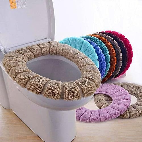 NESTIC Washable Soft Warmer Toilet Seat Cover/Toilet Seat Cushion Mat/Toilet Seat Lid Cover Pads/Easy Installation & Cleaning