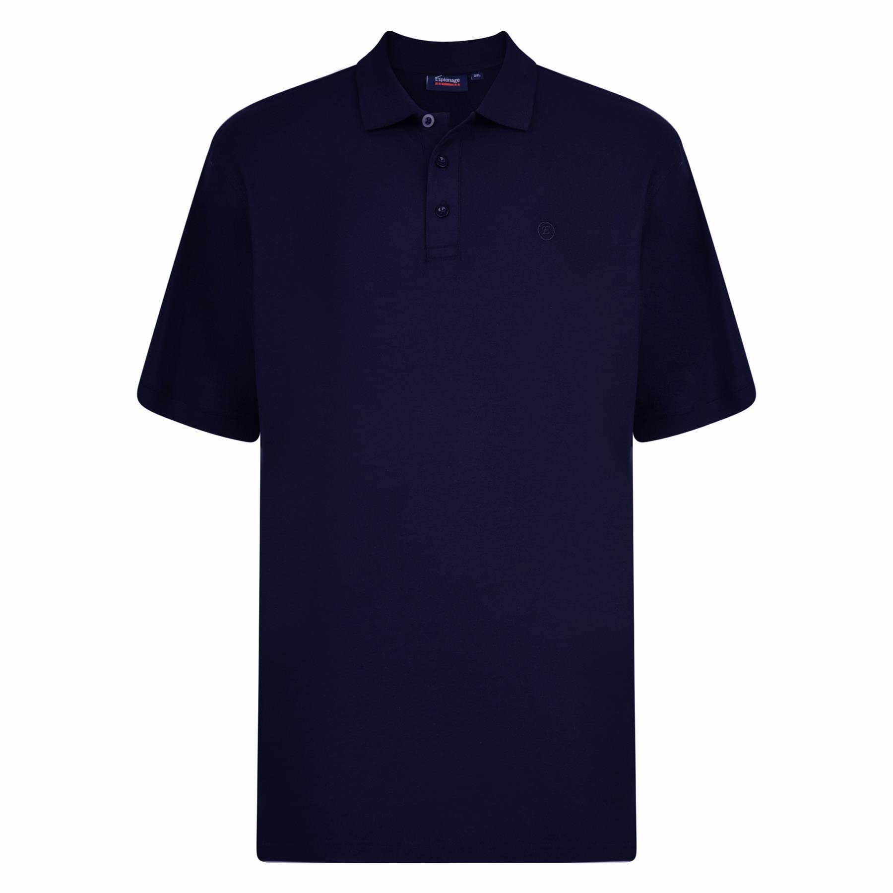 Espionage Premium Cotton Pique Polo Shirt (074) in Navy in 6XL